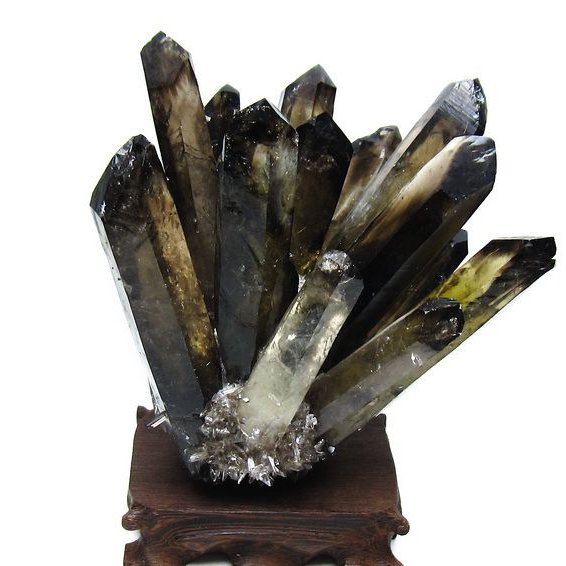 黒水晶 ブラッククォーツ クラスター [t802-6281]