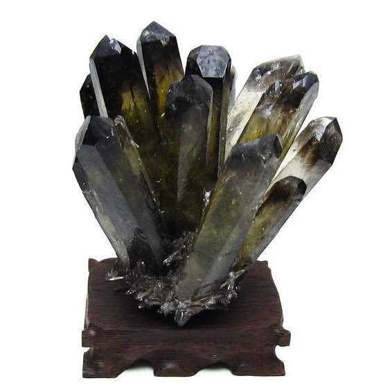 黒水晶 ブラッククォーツ クラスター [t802-6283]