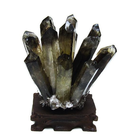 黒水晶 ブラッククォーツ クラスター [t802-6286]
