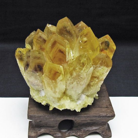 黄水晶 イエロークォーツ クラスター  [t802-6340]