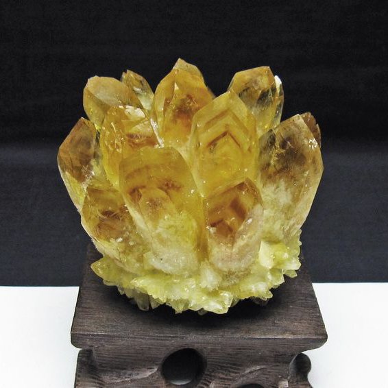 黄水晶 イエロークォーツ クラスター  [t802-6351]