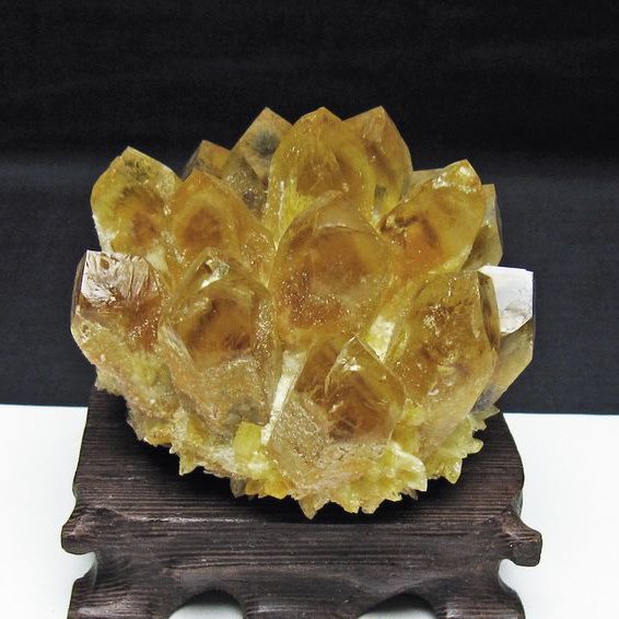 黄水晶 イエロークォーツ クラスター  [t802-6388]