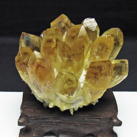 黄水晶 イエロークォーツ クラスター  [t802-6403]