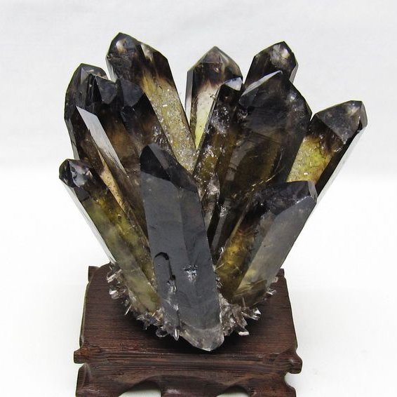 黒水晶 ブラッククォーツ クラスター [t802-6529]