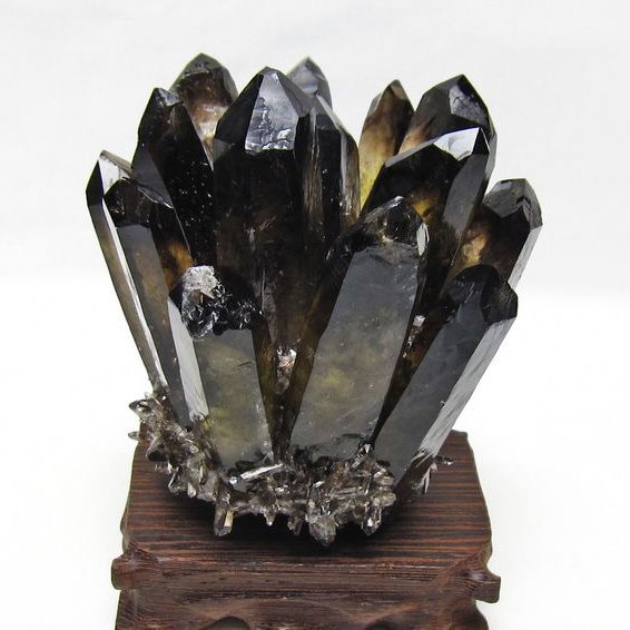 黒水晶 ブラッククォーツ クラスター [t802-6541]