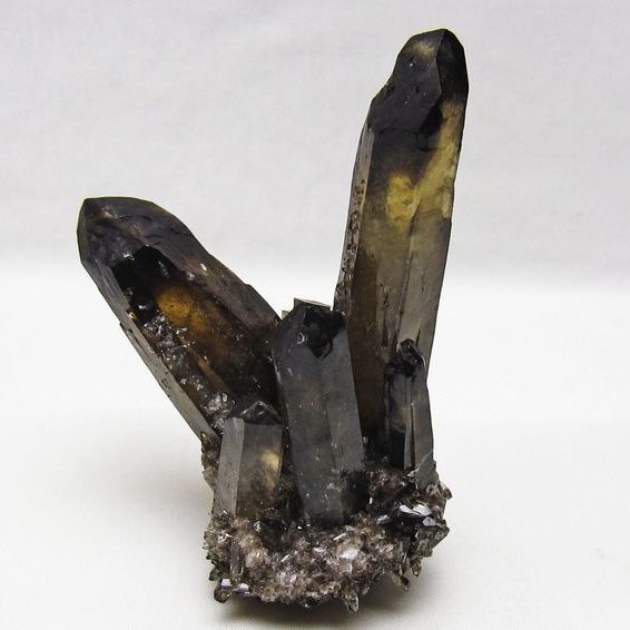 黒水晶 ブラッククォーツ クラスター [t802-6573]