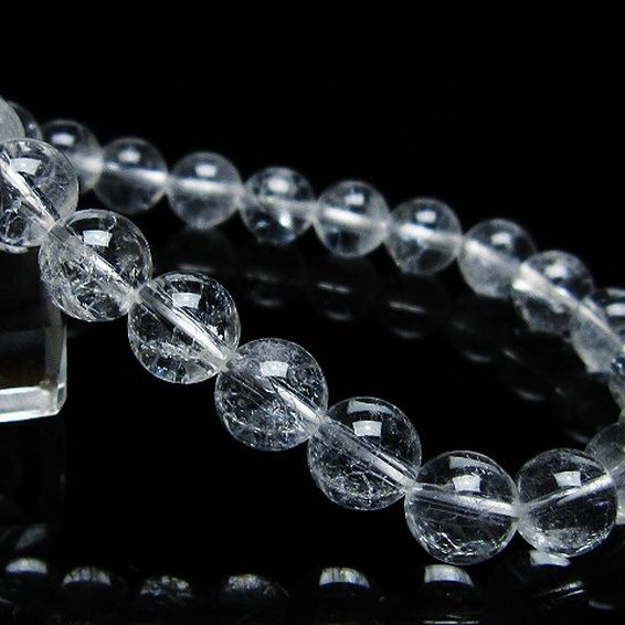 クラック水晶 ブレスレット 9mm [t82-10466]