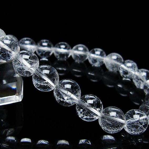 クラック水晶 ブレスレット 9mm [t82-10478]