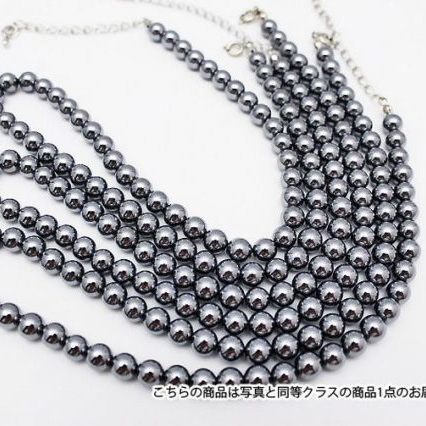 ★細胞活性化・健康★ テラヘルツネックレス ラウンド 6.5mm 高純度15N 《rv》  [T821-2]