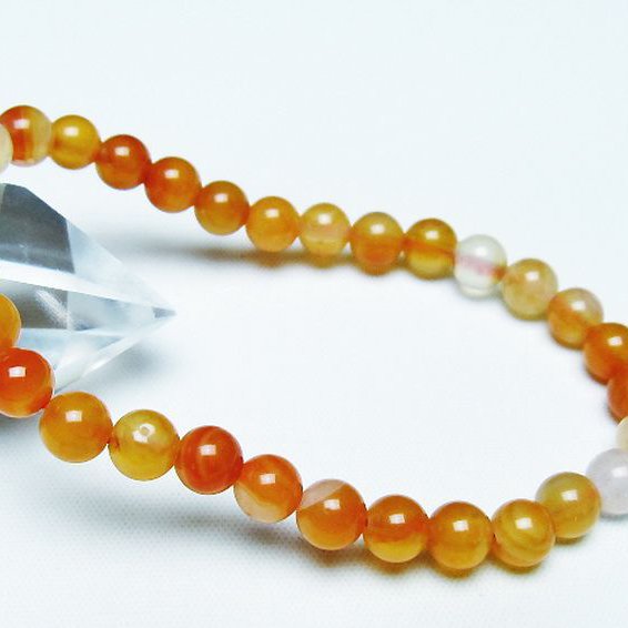 アゲート ブレスレット 6mm [t85-10691]