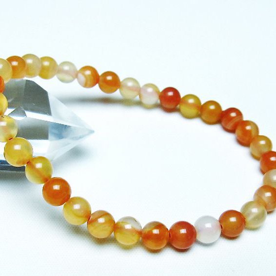 アゲート ブレスレット 6mm [t85-10697]