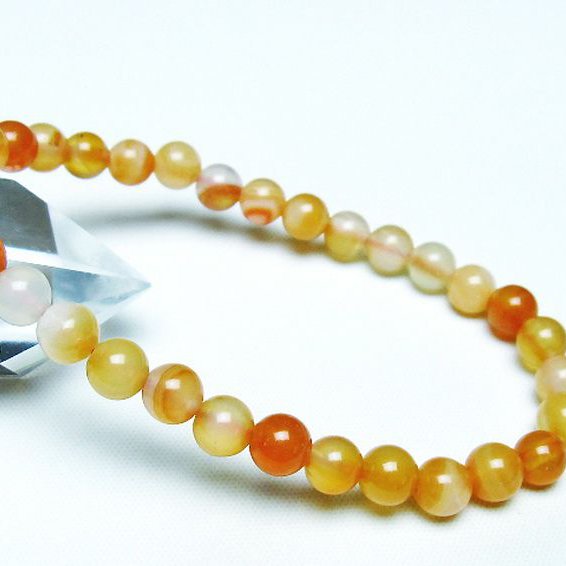 アゲート ブレスレット 6mm [t85-10735]