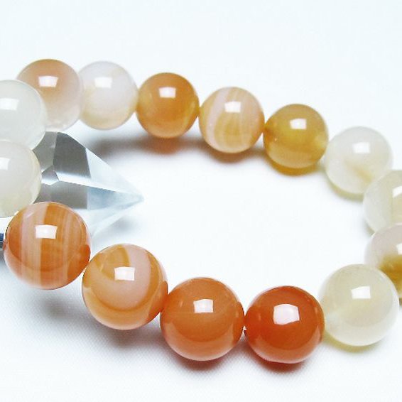 アゲート ブレスレット 14mm [T85-11205]