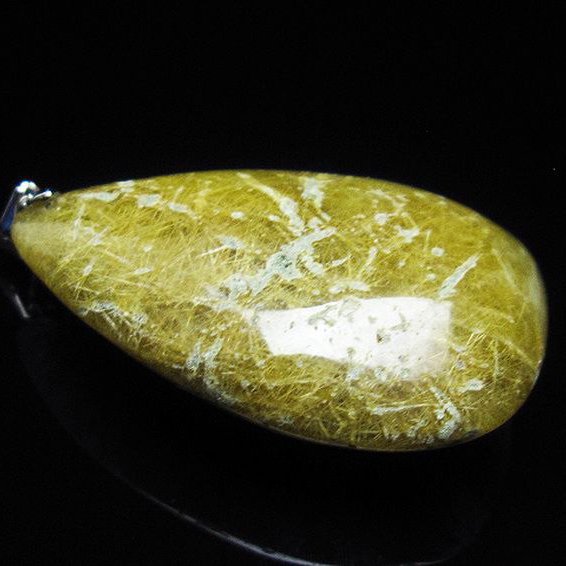 金針ルチル水晶 ペンダント [T86-6953]