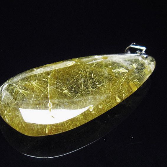 金針ルチル水晶 ペンダント [T86-7000]