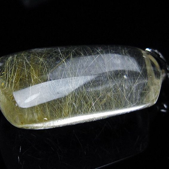 金針ルチル水晶 ペンダント [T86-7158]