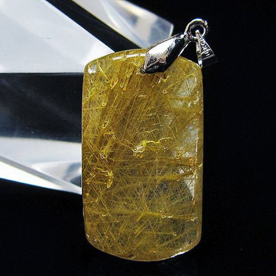 ゴールドタイチンルチル ペンダント [t86-7168]