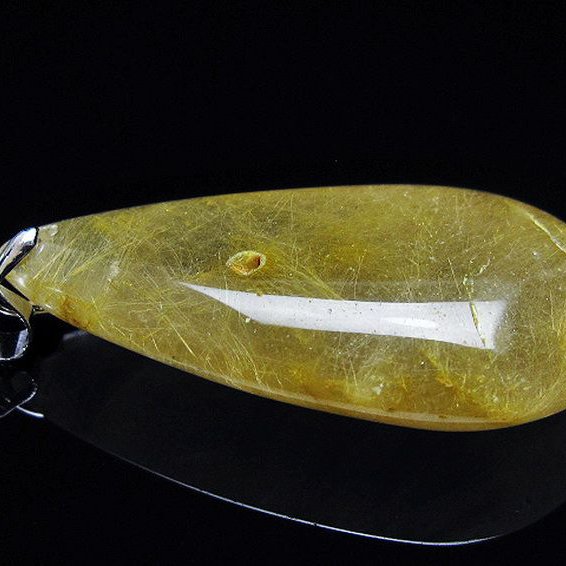 ゴールドタイチンルチル ペンダント [T86-7169]