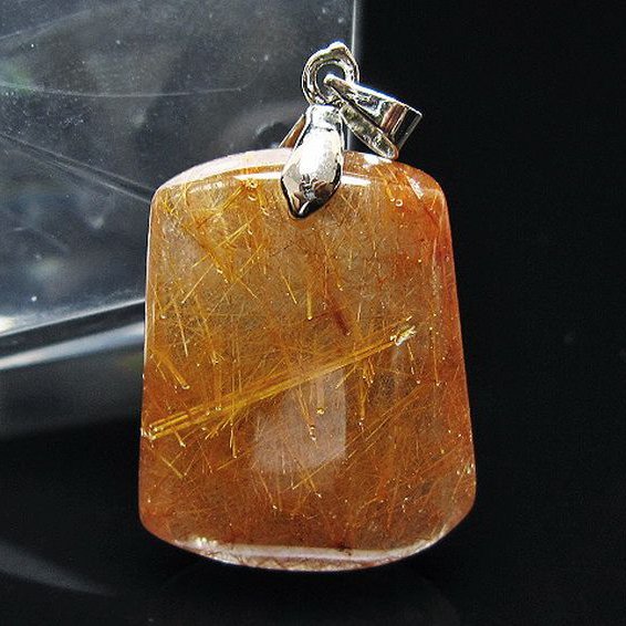 ゴールドタイチンルチル ペンダント [T86-7483]