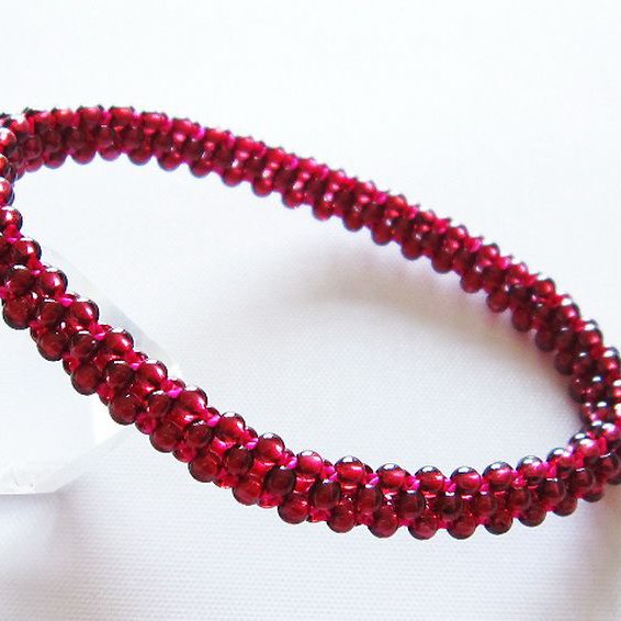ガーネット ブレスレット 7mm [T87-14259]
