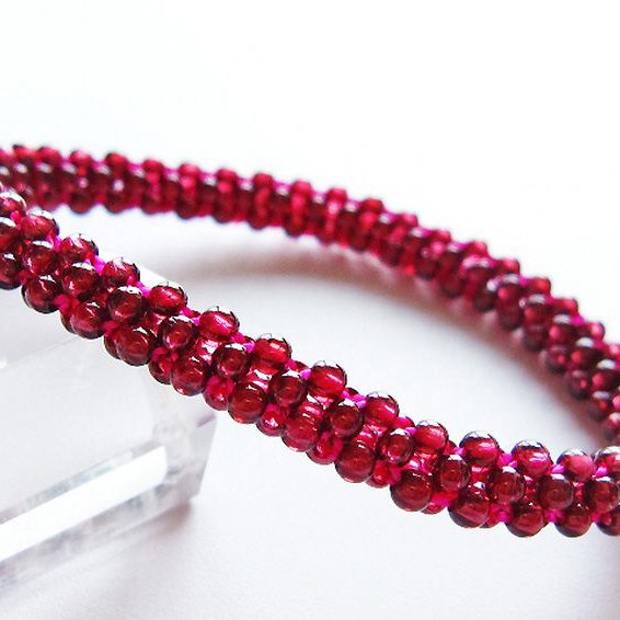 ガーネット ブレスレット 7mm [t87-14823]