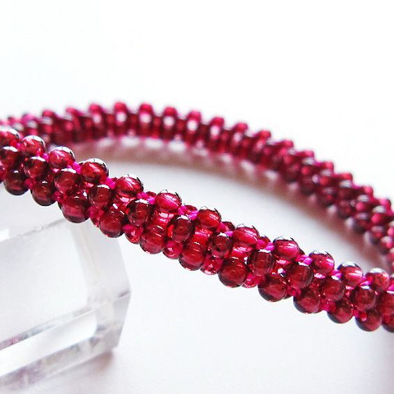 ガーネット ブレスレット 7mm [T87-14837]