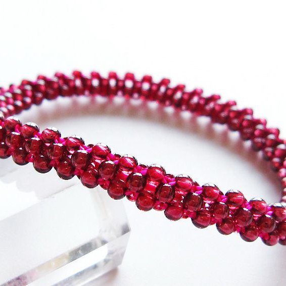 ガーネット ブレスレット 7mm [t87-14838]