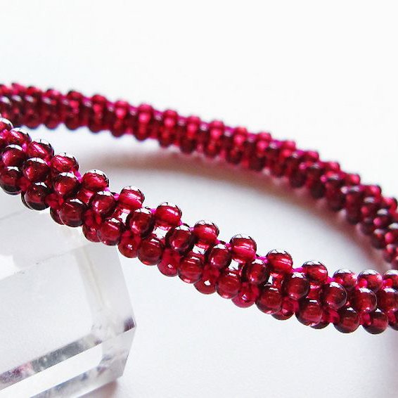 ガーネット ブレスレット 7mm [T87-14843]