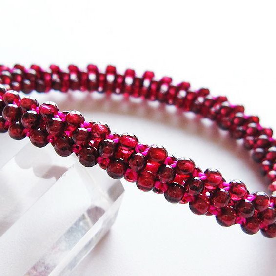 ガーネット ブレスレット 8mm [T87-14850]