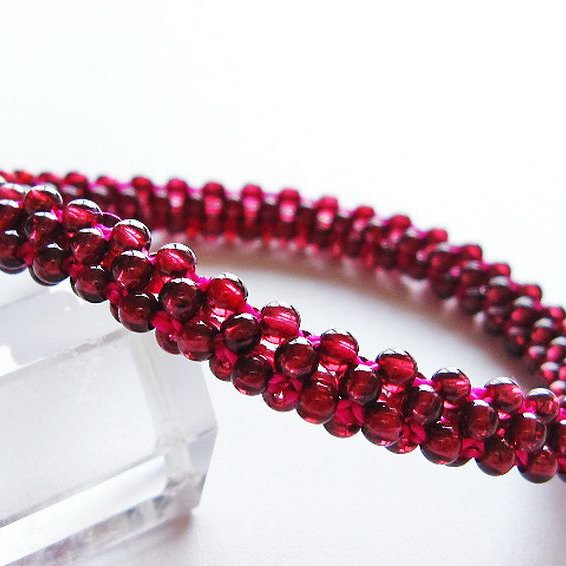 ガーネット ブレスレット 8mm [T87-14851]