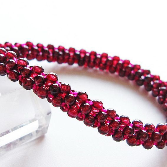 ガーネット ブレスレット 8mm [T87-14854]