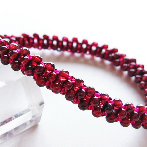 ガーネット ブレスレット 8mm [T87-14857]