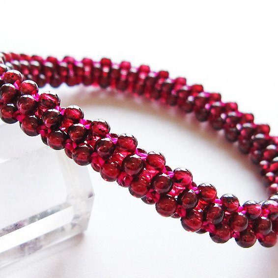 ガーネット ブレスレット 8mm [T87-14887]