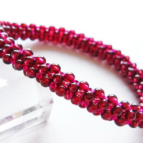 ガーネット ブレスレット 8mm [T87-14919]