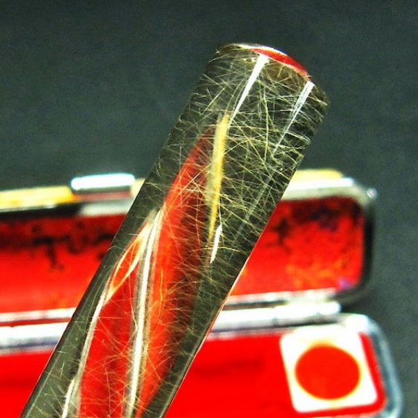 豪華ルチル 印材　※別途料金で篆刻可能 12mm [T94-154]