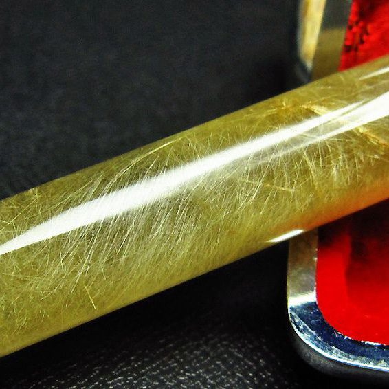 豪華ルチル 印材　※別途料金で篆刻可能[T94-168]