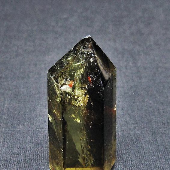 虹入り シトリン水晶 六角柱[T98-1937]