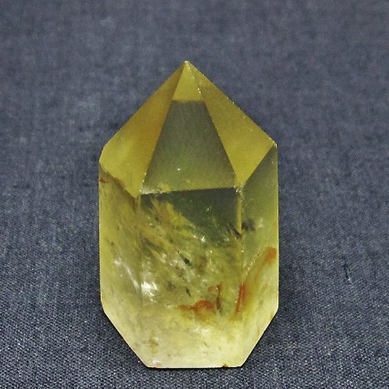 虹入り シトリン水晶 六角柱 [t98-1988]