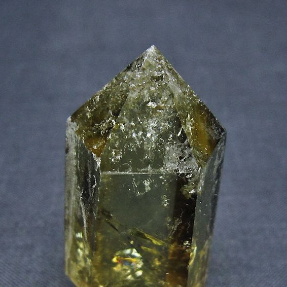 虹入り シトリン水晶 六角柱[T98-2279]