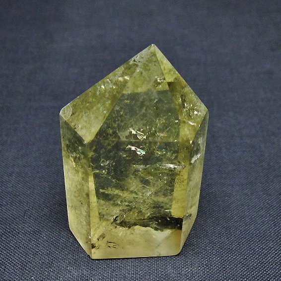 虹入り シトリン水晶 六角柱[T98-2308]