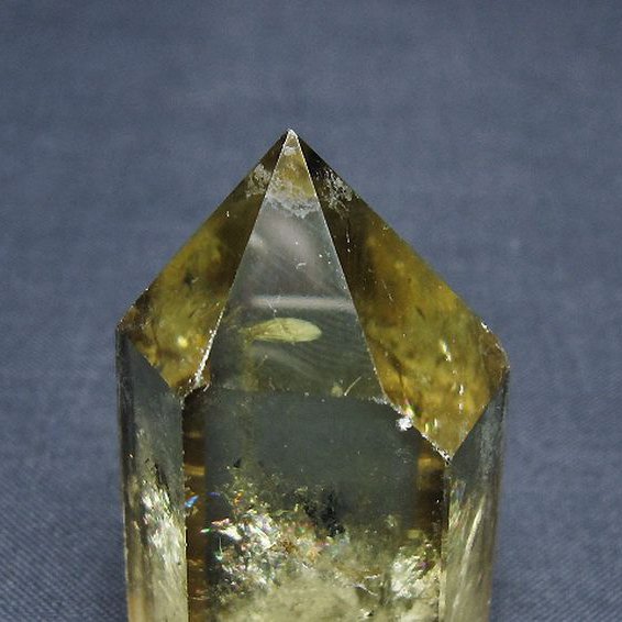 虹入り シトリン水晶 六角柱[T98-2312]