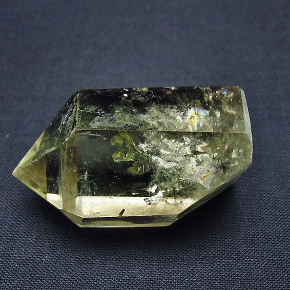 虹入り シトリン水晶 六角柱[T98-2318]