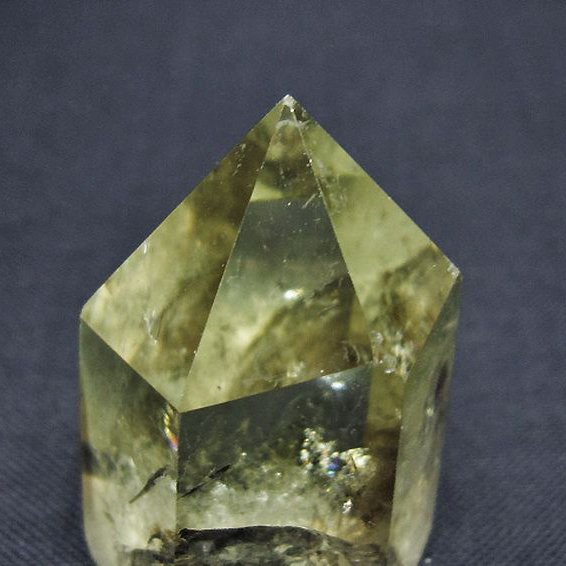 虹入り シトリン水晶 六角柱[T98-2334]