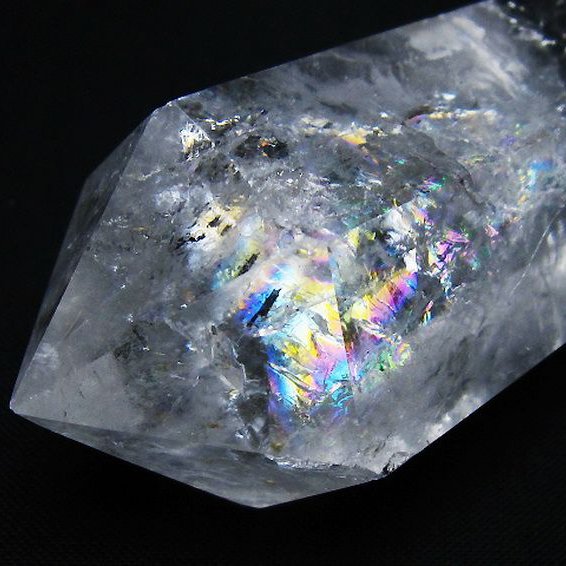 虹入り ヒマラヤ水晶ダブルポイント [t98-2565]