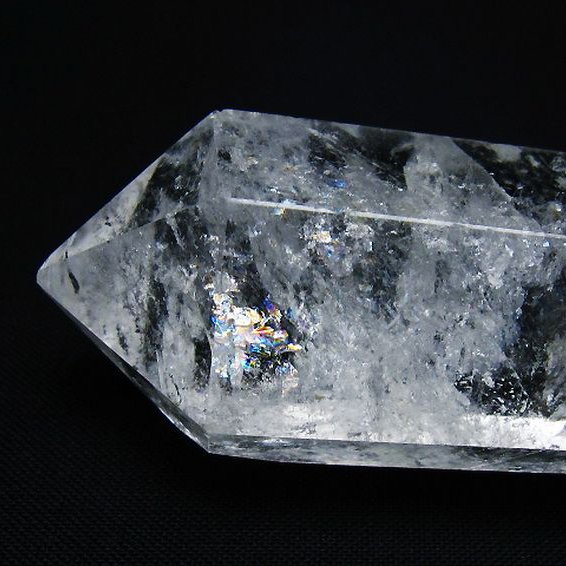 虹入り ヒマラヤ水晶ダブルポイント [t98-2608]