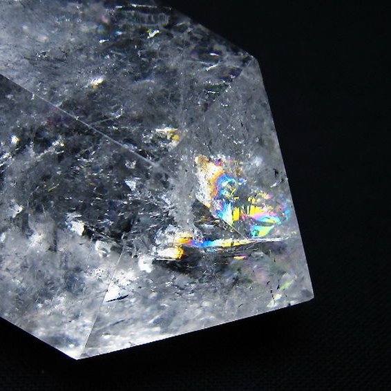 虹入り ヒマラヤ水晶ダブルポイント [t98-2650]
