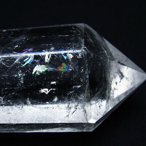 虹入り ヒマラヤ水晶ダブルポイント [t98-2686]
