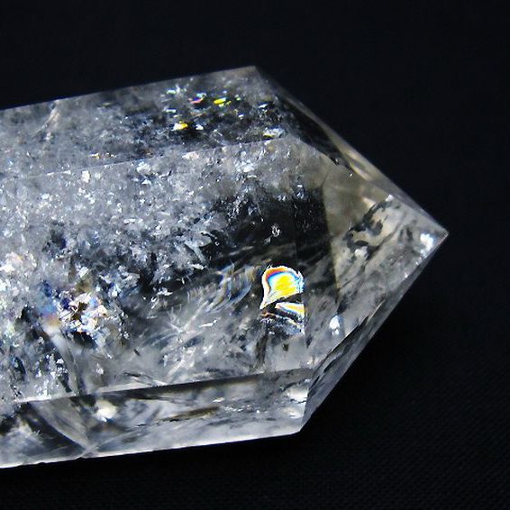 虹入り ヒマラヤ水晶ダブルポイント [t98-2728]