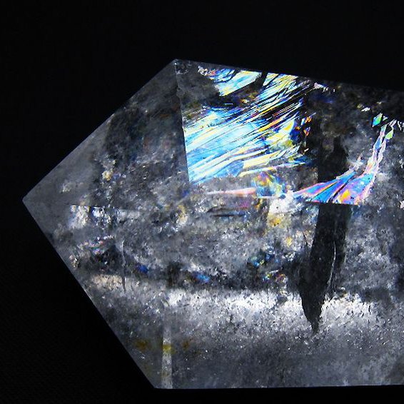 虹入り ヒマラヤ水晶ダブルポイント [t98-2736]