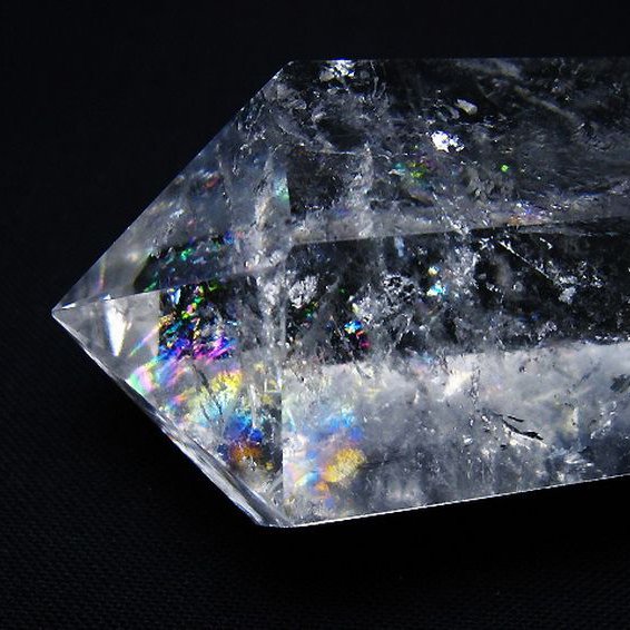 虹入り ヒマラヤ水晶ダブルポイント [t98-2744]